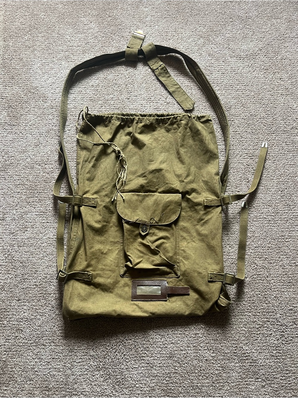 VTG 70’s Army Drawstring Satchel Bag